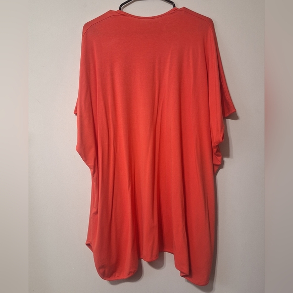 Papillon Bamboo Open Front Batwing Cardigan Orange Red Medium - Picture 8 of 8